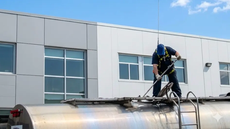 タンクローリー作業